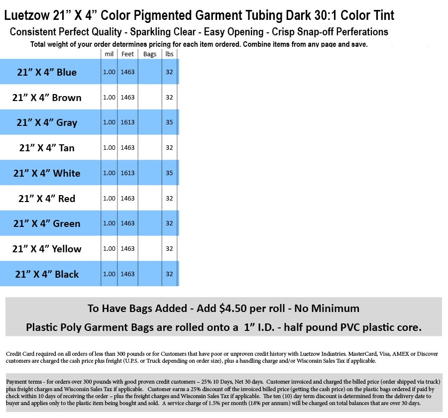pigmented tubing prices